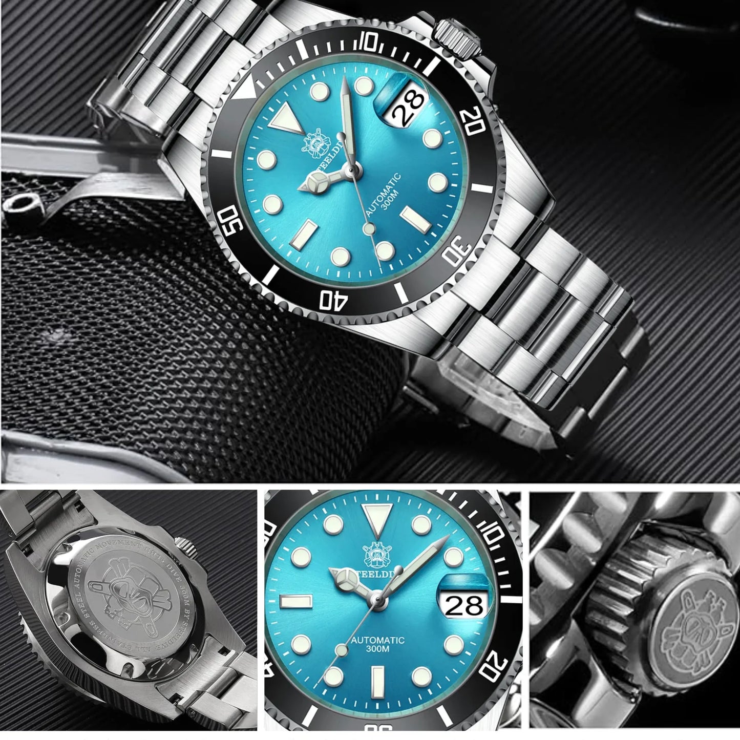 Relógio Masculino Automático Altavaro Endurance Black Mint