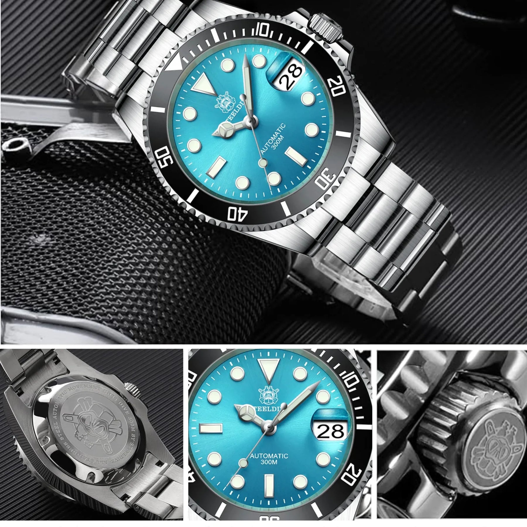 Relógio Masculino Automático Altavaro Endurance Black Mint