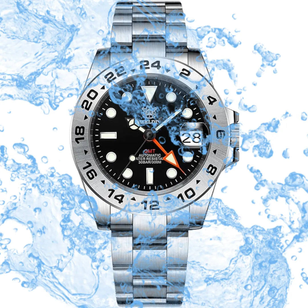 Altavaro Vulcano Black Stell GMT 300 Steeldive