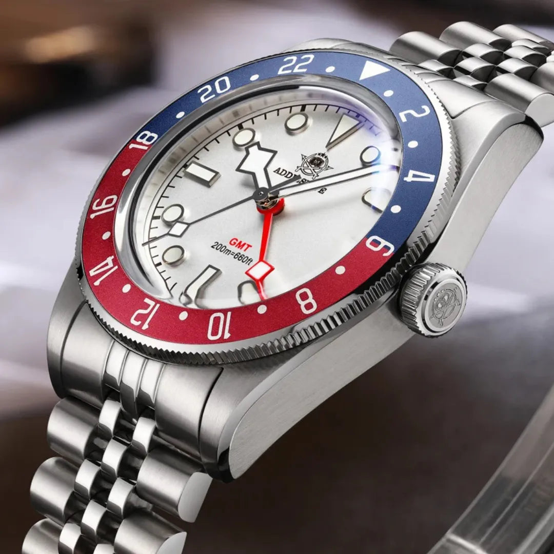Altavaro Polaris White Blue GMT 200 Addiesdive