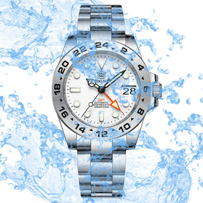 Altavaro Vulcano Black Stell GMT 300 Steeldive