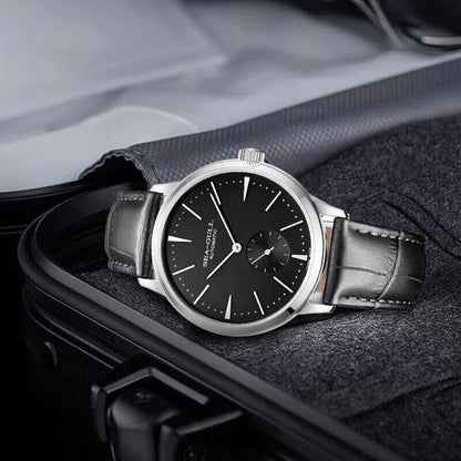 Relógio Mecânico Masculino 40mm Preto Milano